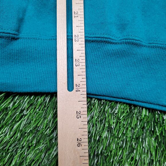 VTG 90s Lee Blank Crewneck Sweatshirt Mens Small USA Made Teal - Picture 5 of 8